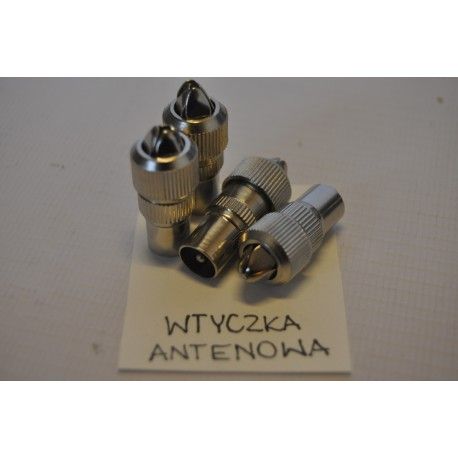 Wtyk antenowy prosty metalowy (100szt)